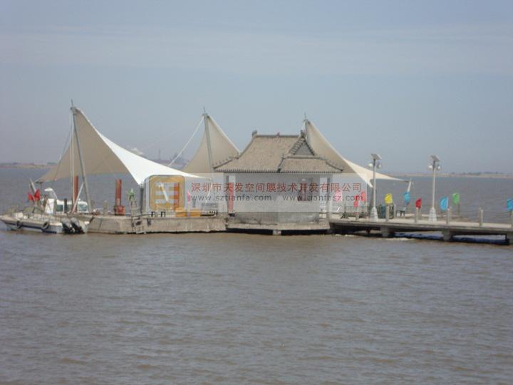 唐山市菩提岛旅游码头<strong>张拉膜</strong>工程