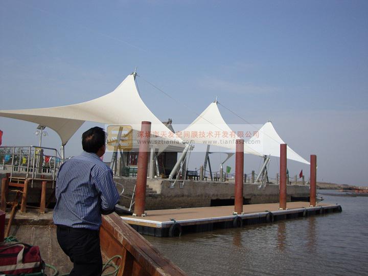 唐山市菩提岛旅游码头<strong>张拉膜</strong>工程